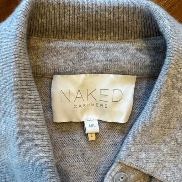 NakedCashmere Light Gray cashmere Shirt Cardigan - Picture 2 of 7